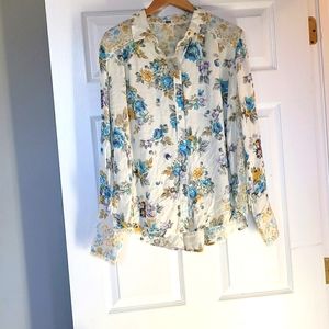 Free People Floral light Shirt/Blouse